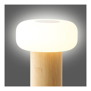 Stafford Bordlampe, bambus/metal/PE, genopladelig, natur/hvid - Billede 5