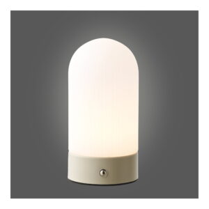 Ashford Bordlampe, metal/PE, genopladelig, beige/hvid - Billede 3