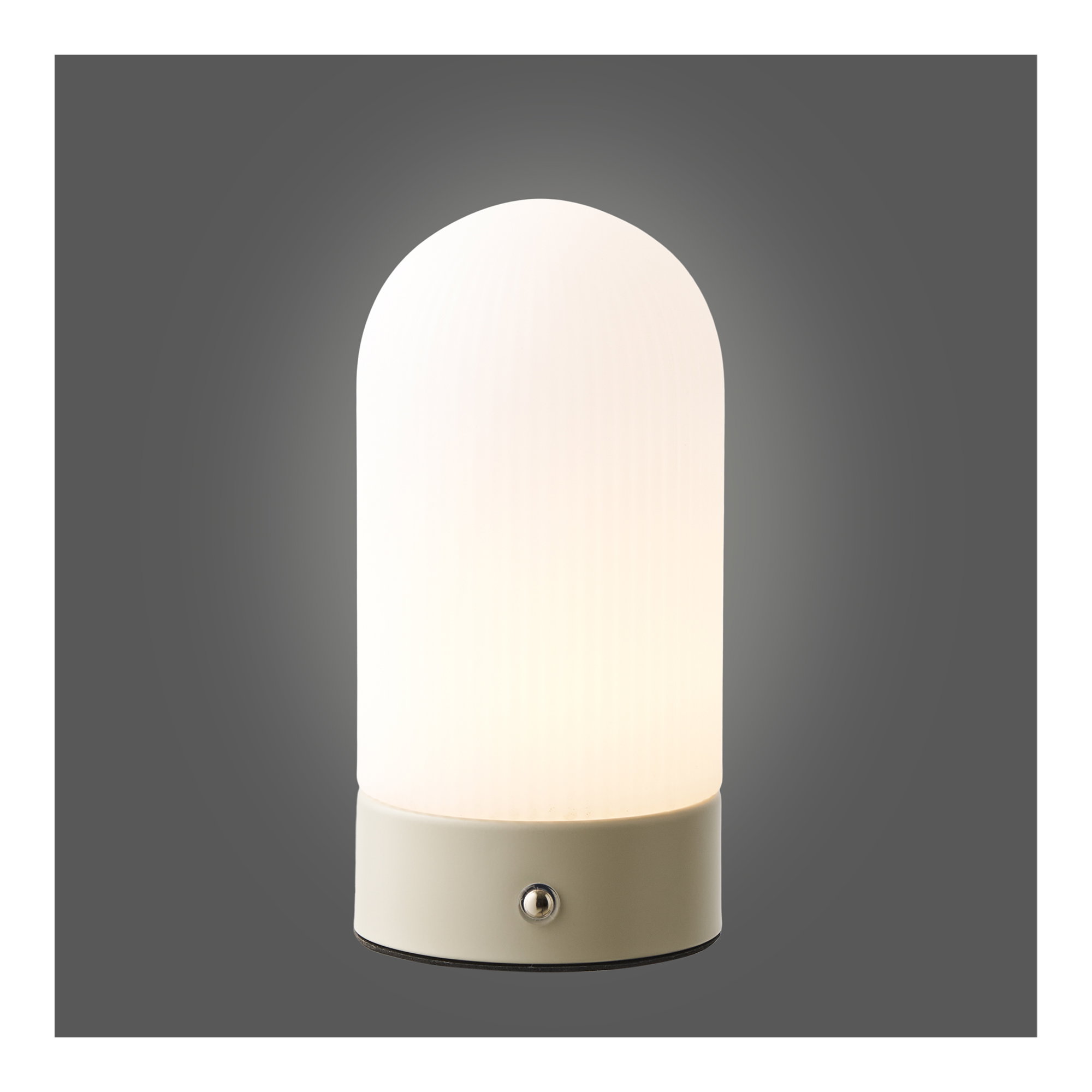 Ashford Bordlampe, metal/PE, genopladelig, beige/hvid - Billede 3