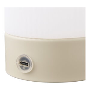 Ashford Bordlampe, metal/PE, genopladelig, beige/hvid - Billede 7