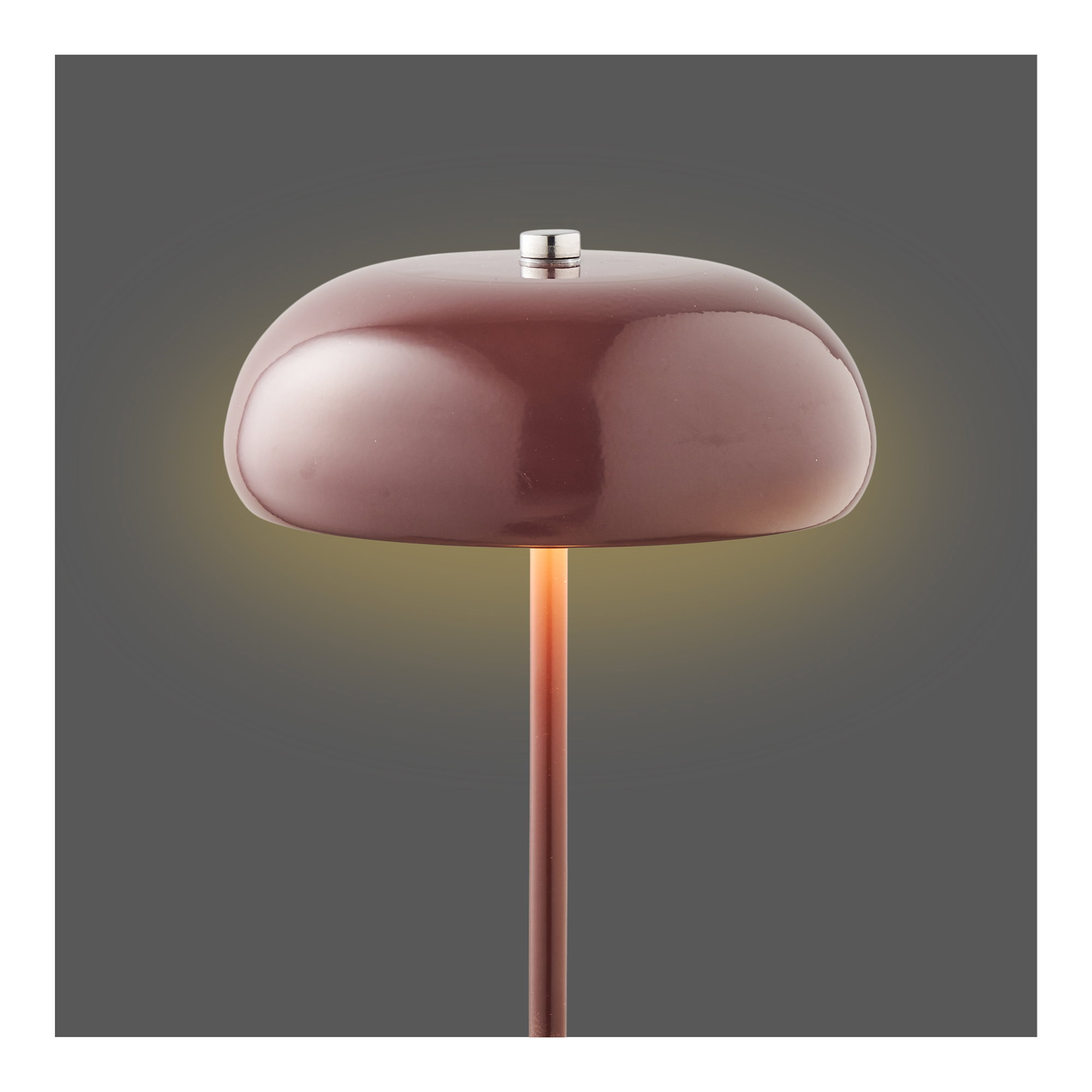 Margate Bordlampe, metal, genopladelig, bordeaux, ø16 cm - Billede 2