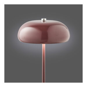 Margate Bordlampe, metal, genopladelig, bordeaux, ø16 cm - Billede 3