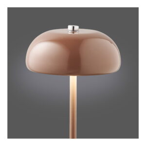 Margate Bordlampe, metal, genopladelig, brun, ø13 cm - Billede 3