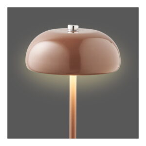 Margate Bordlampe, metal, genopladelig, brun, ø13 cm - Billede 4