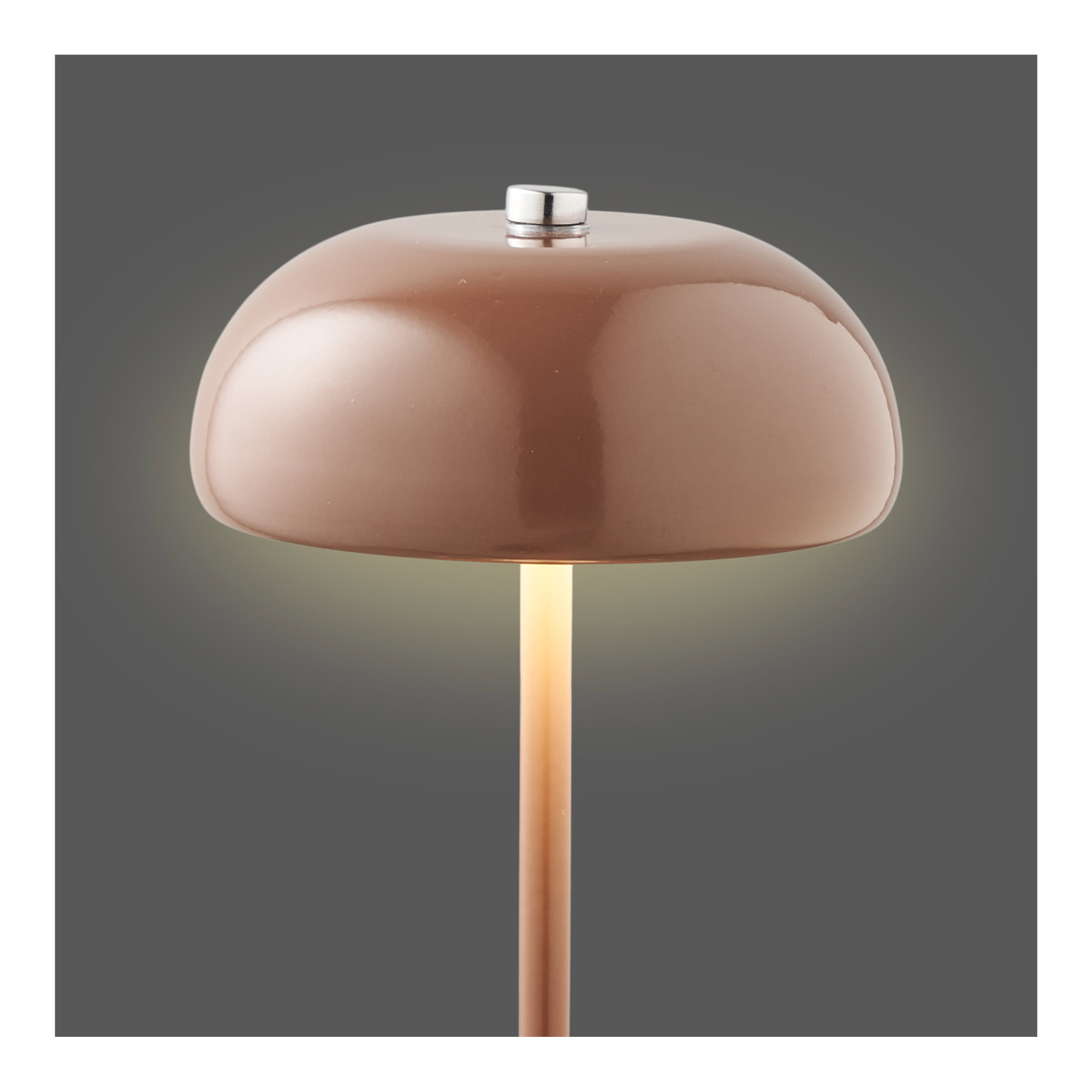 Margate Bordlampe, metal, genopladelig, brun, ø13 cm - Billede 4
