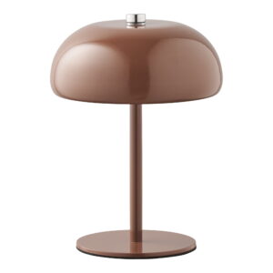 Margate Bordlampe, metal, genopladelig, brun, ø13 cm