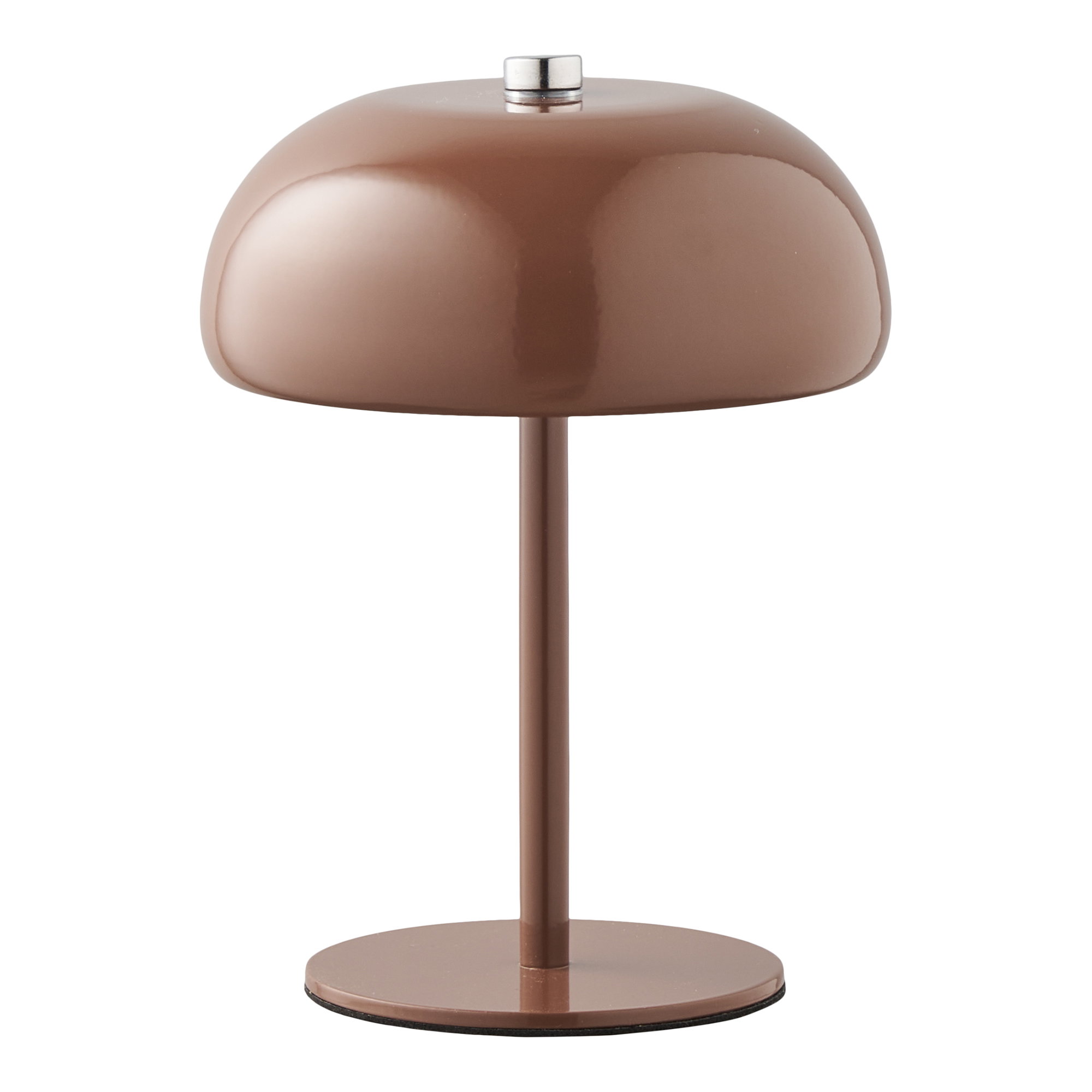 Margate Bordlampe, metal, genopladelig, brun, ø13 cm
