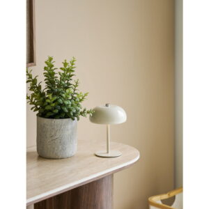 Margate Bordlampe, metal, genopladelig, beige, ø13 cm - Billede 6