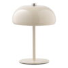 Margate Bordlampe, metal, genopladelig, beige, ø13 cm