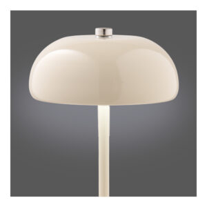 Margate Bordlampe, metal, genopladelig, beige, ø13 cm - Billede 3