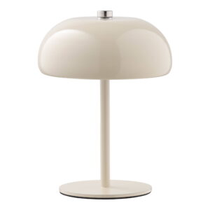 Margate Bordlampe, metal, genopladelig, beige, ø13 cm