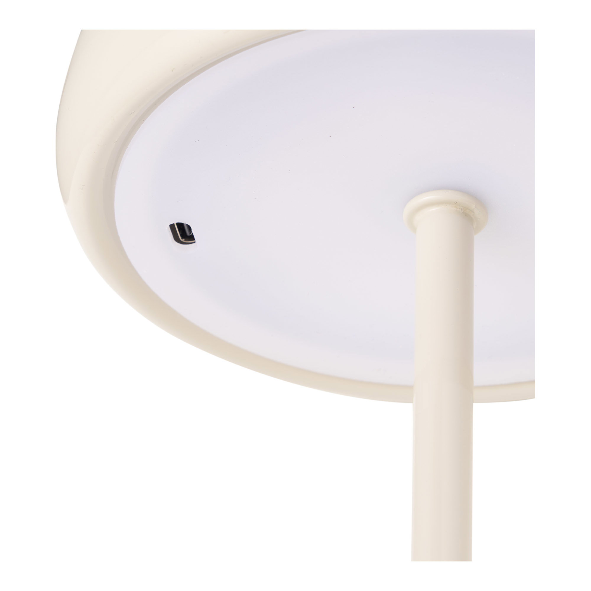Margate Bordlampe, metal, genopladelig, beige, ø13 cm - Billede 5