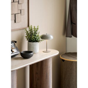 Margate Bordlampe, metal, genopladelig, taupe, ø16 cm - Billede 6
