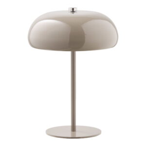 Margate Bordlampe, metal, genopladelig, taupe, ø16 cm