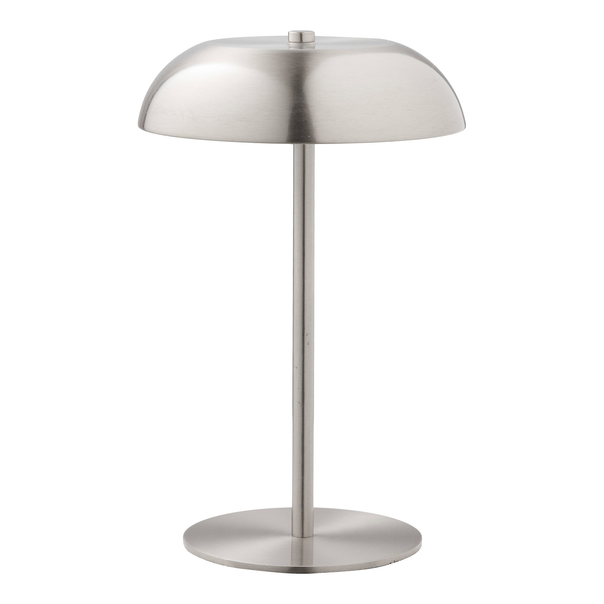 Fenwick Bordlampe, metal, genopladelig, sølv