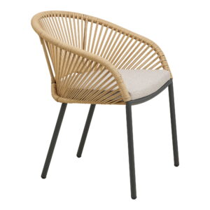 Novella Spisebordsstol, aluminium, beige, sand, inkl. hynde – sæt af 2 - Billede 3