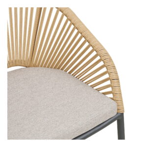 Novella Spisebordsstol, aluminium, beige, sand, inkl. hynde – sæt af 2 - Billede 5