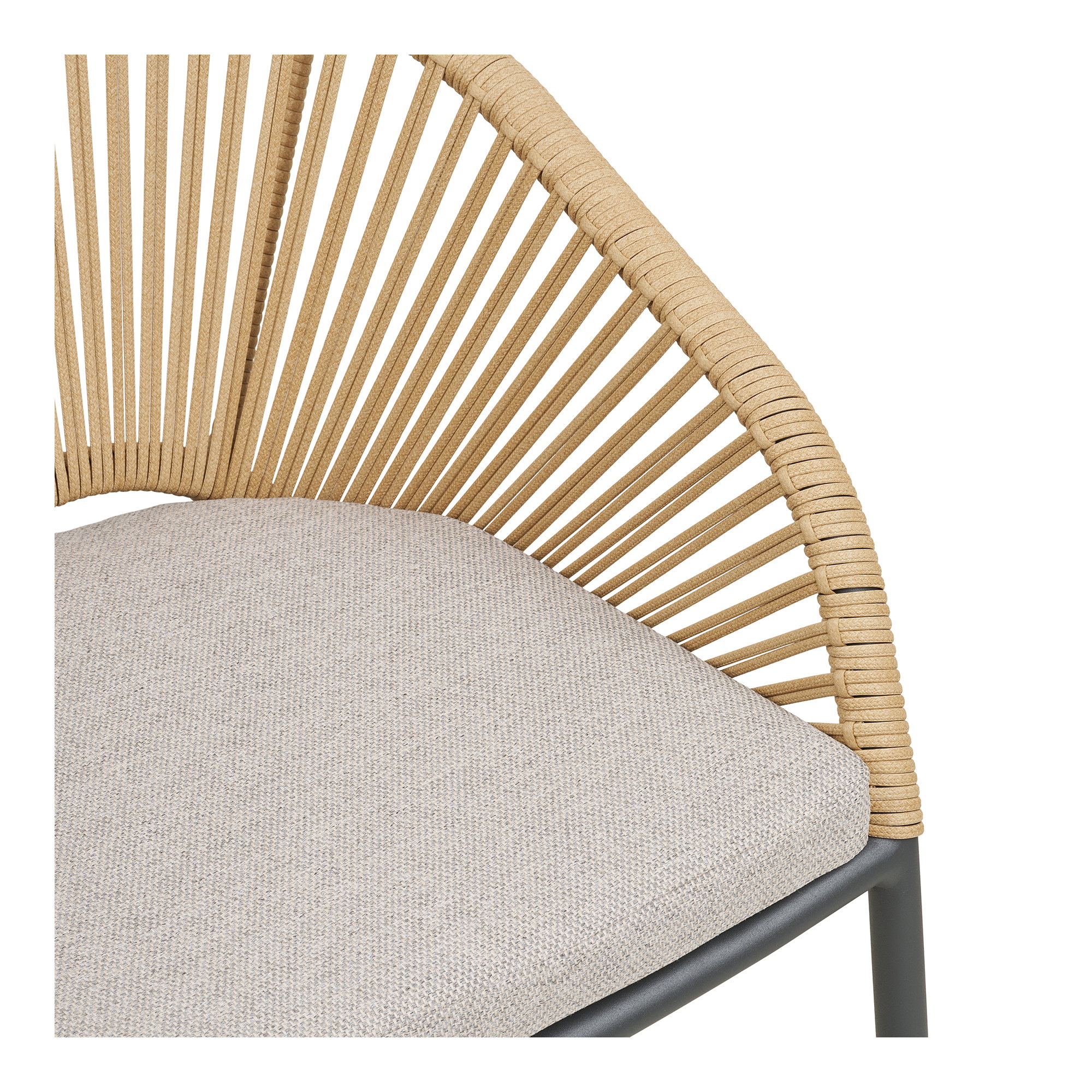Novella Spisebordsstol, aluminium, beige, sand, inkl. hynde – sæt af 2 - Billede 5
