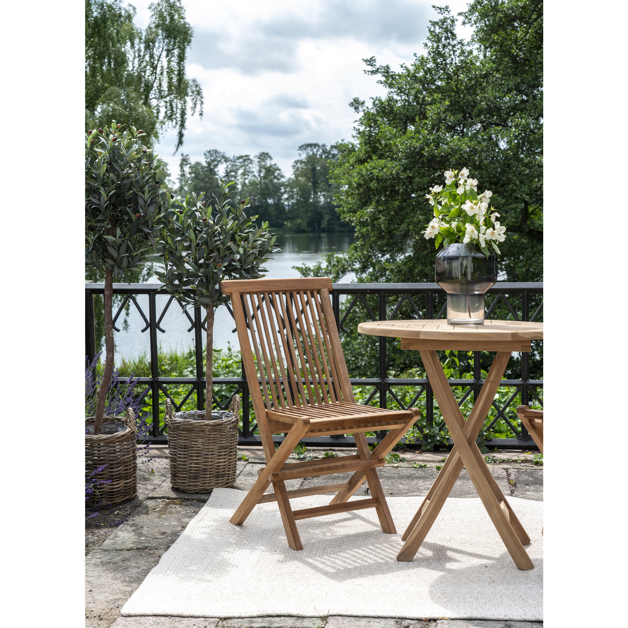 Toledo Spisebordstol, teak, natur – sæt af 2 - Billede 6