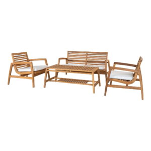 Alternative view of Santander Loungesæt, teak, inkl. hynder, natur