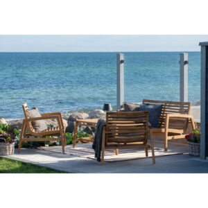Santander Loungesæt, teak, inkl. hynder, natur - Billede 7