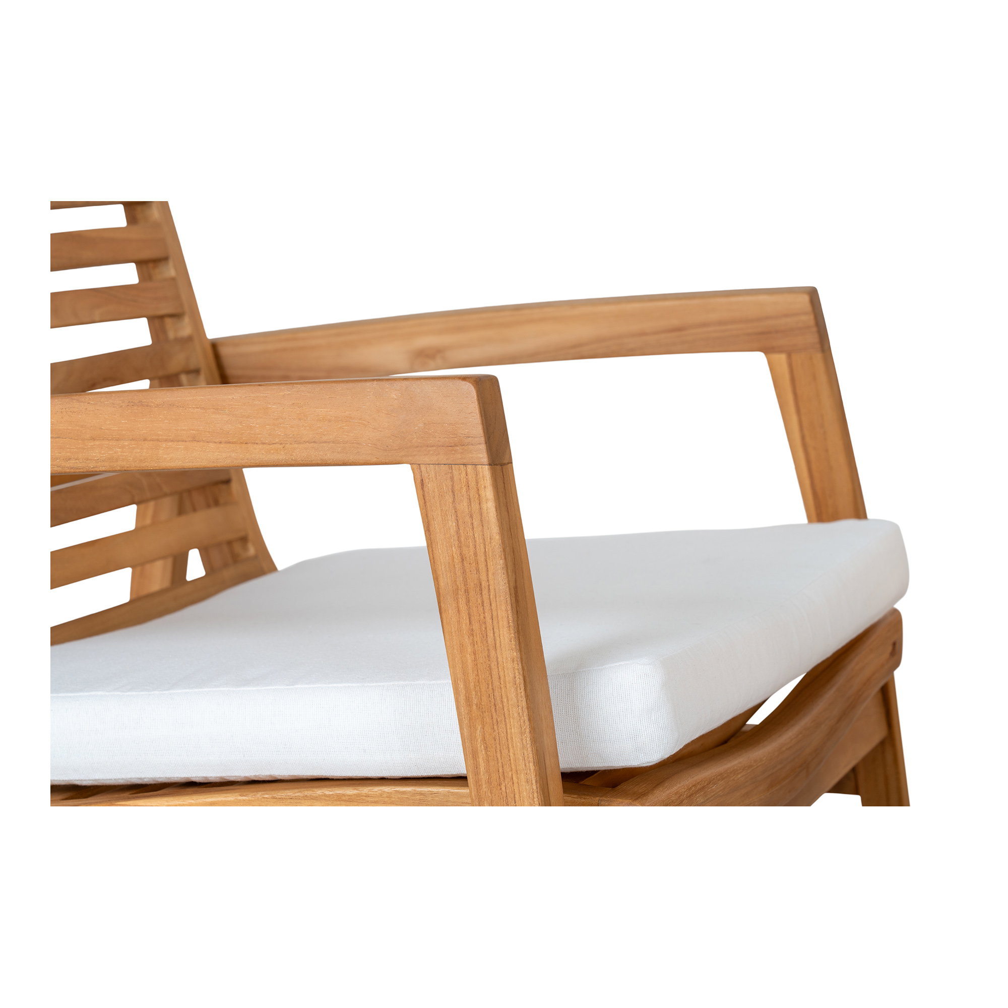 Santander Loungesæt, teak, inkl. hynder, natur - Billede 3