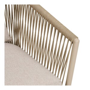 Salerno Spisebordsstol, aluminium/polyester, sand, inkl. hynde – sæt af 4 - Billede 5