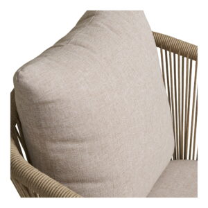 Salerno Spisebordsstol, aluminium/polyester, sand, inkl. hynde – sæt af 4 - Billede 7