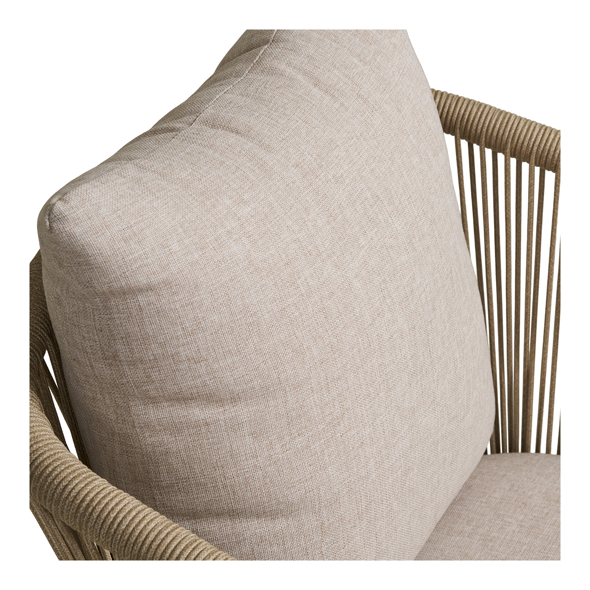 Salerno Spisebordsstol, aluminium/polyester, sand, inkl. hynde – sæt af 4 - Billede 7