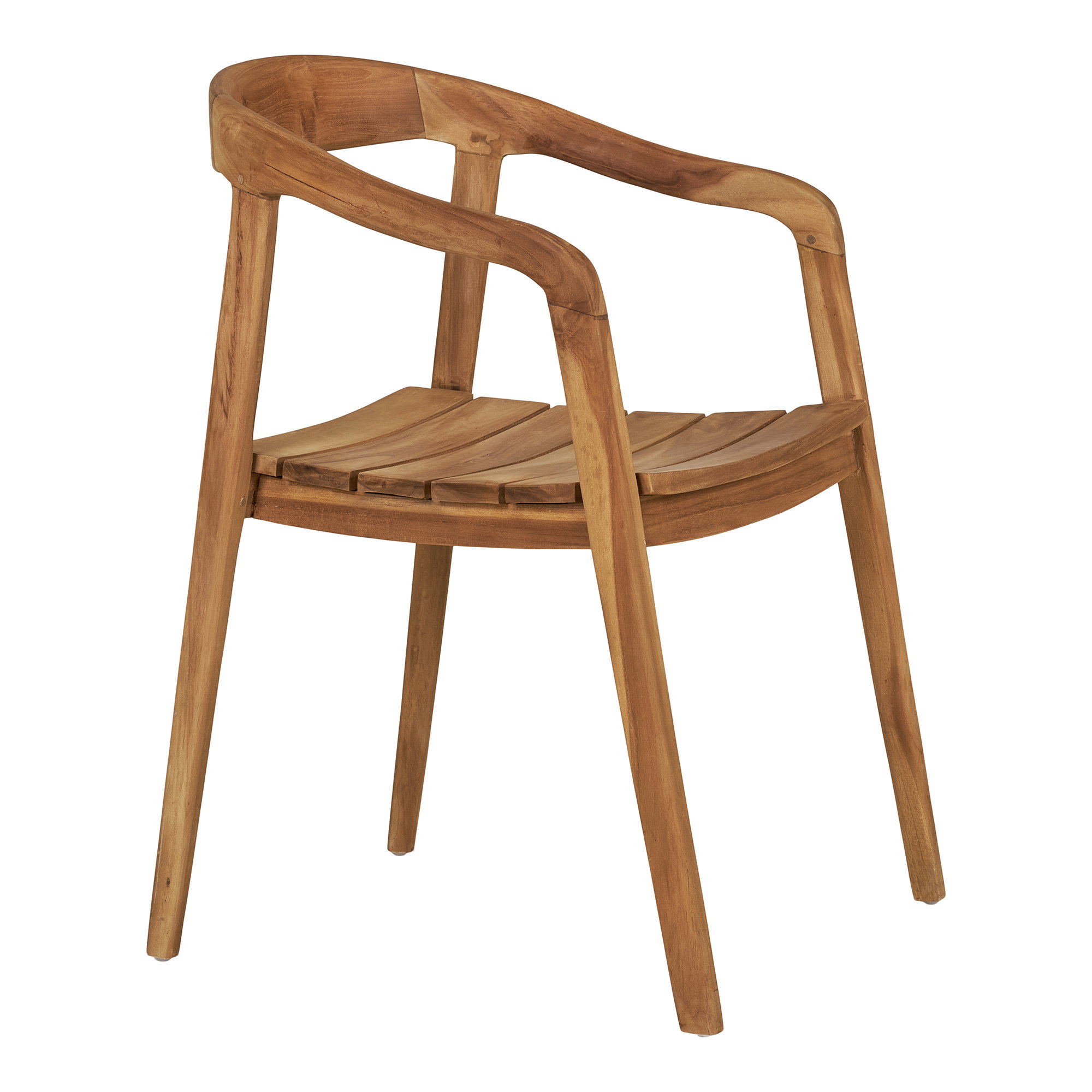 Otero Spisebordsstol, teak, natur – sæt af 2 - Billede 3