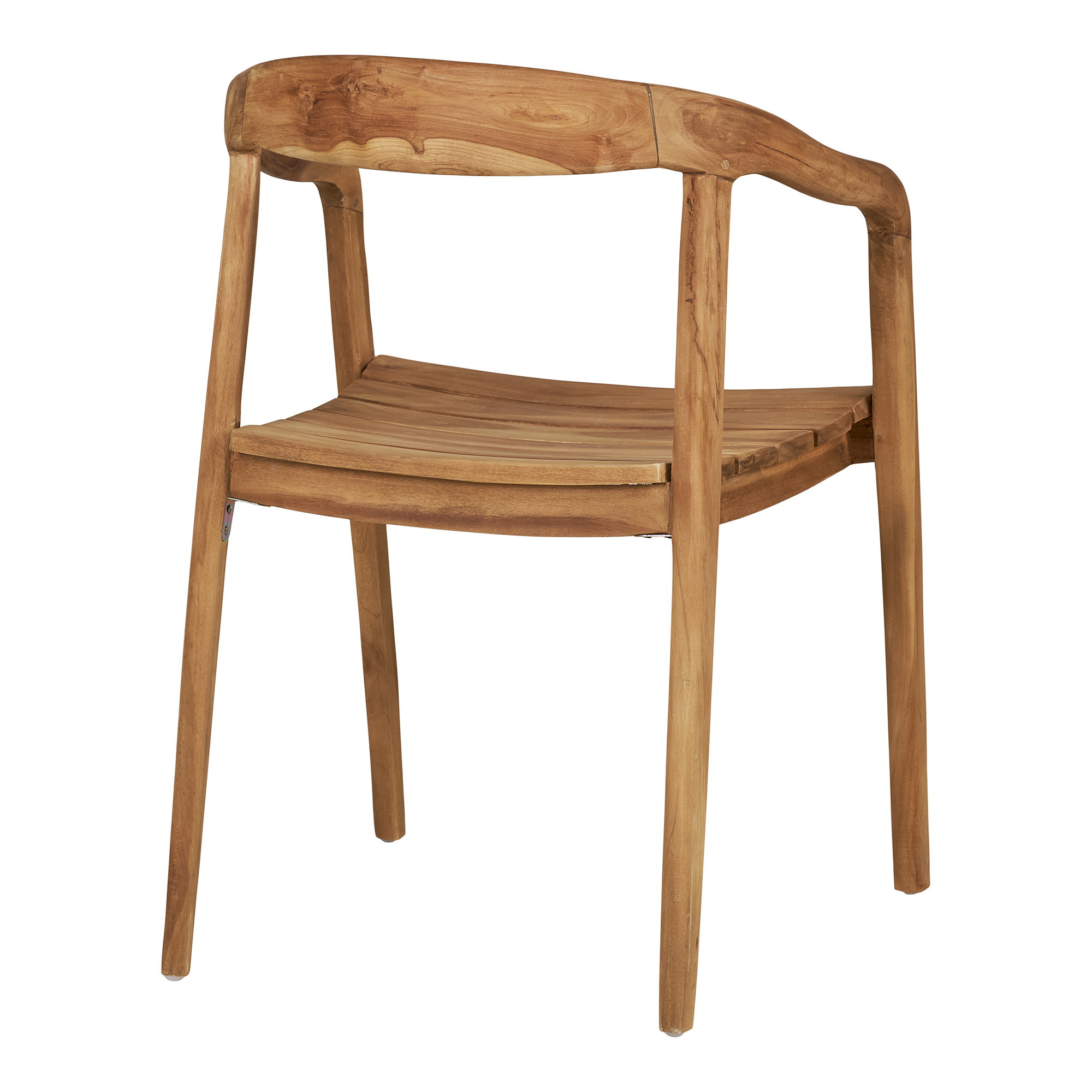 Otero Spisebordsstol, teak, natur – sæt af 2 - Billede 4