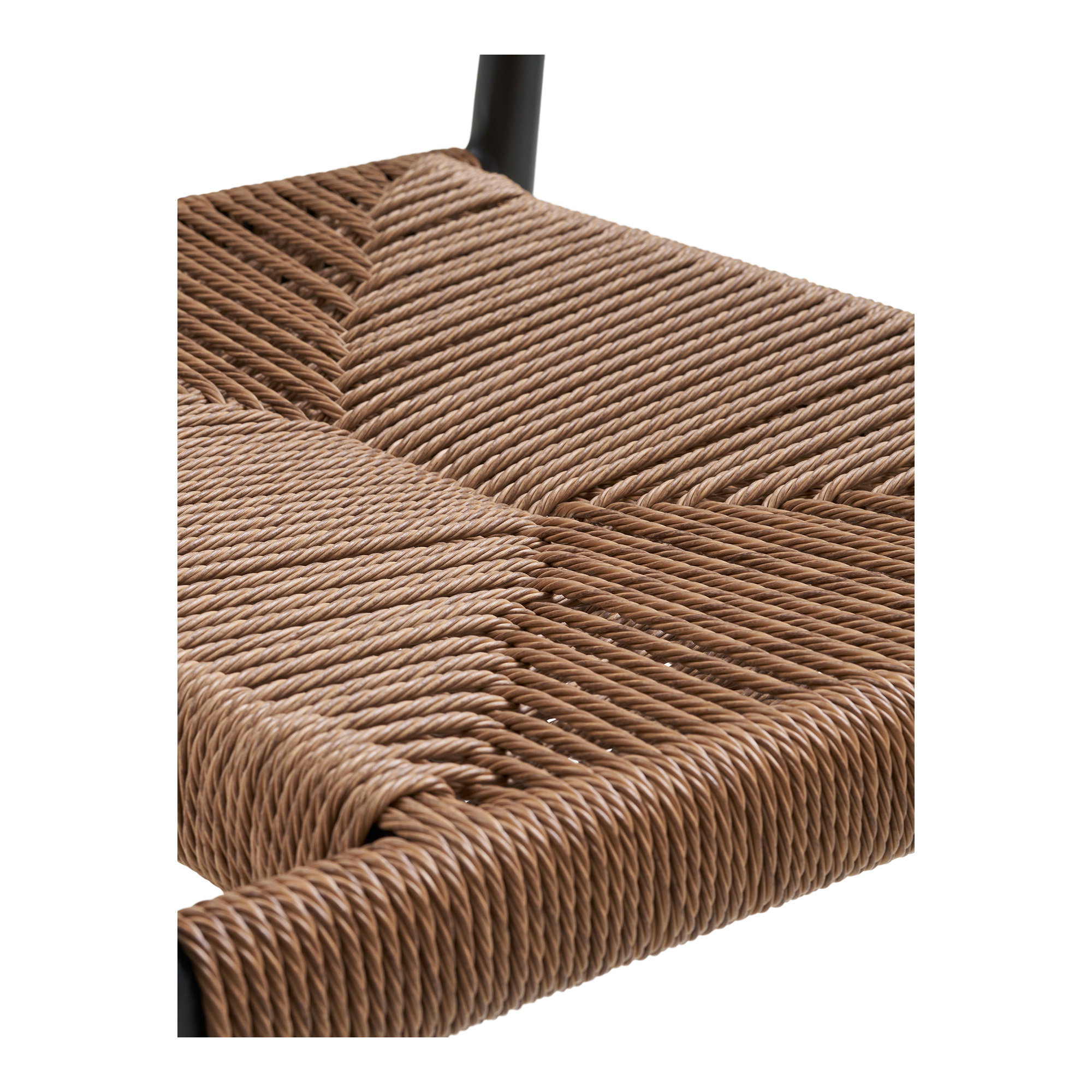 Canari Spisebordsstol, aluminium/PE rattan, natur, sort stel – sæt af 2 - Billede 5