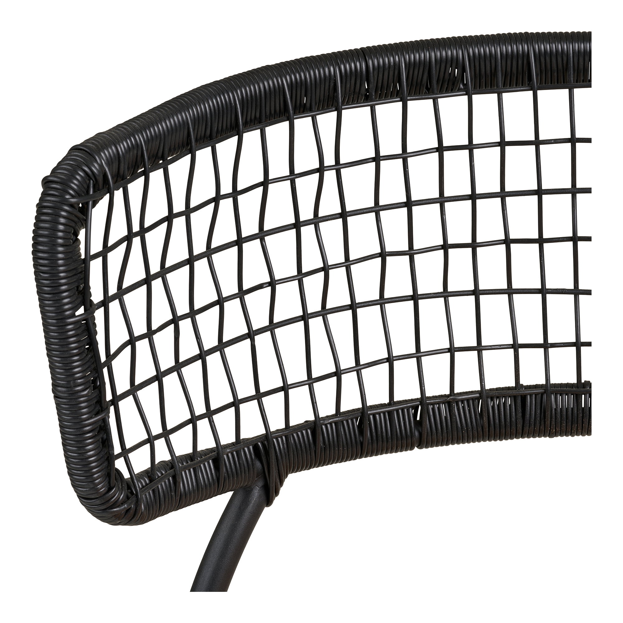 Nashville Spisebordsstol, teak/polyrattan, sort/natur, sorte ben – sæt af 4 - Billede 6