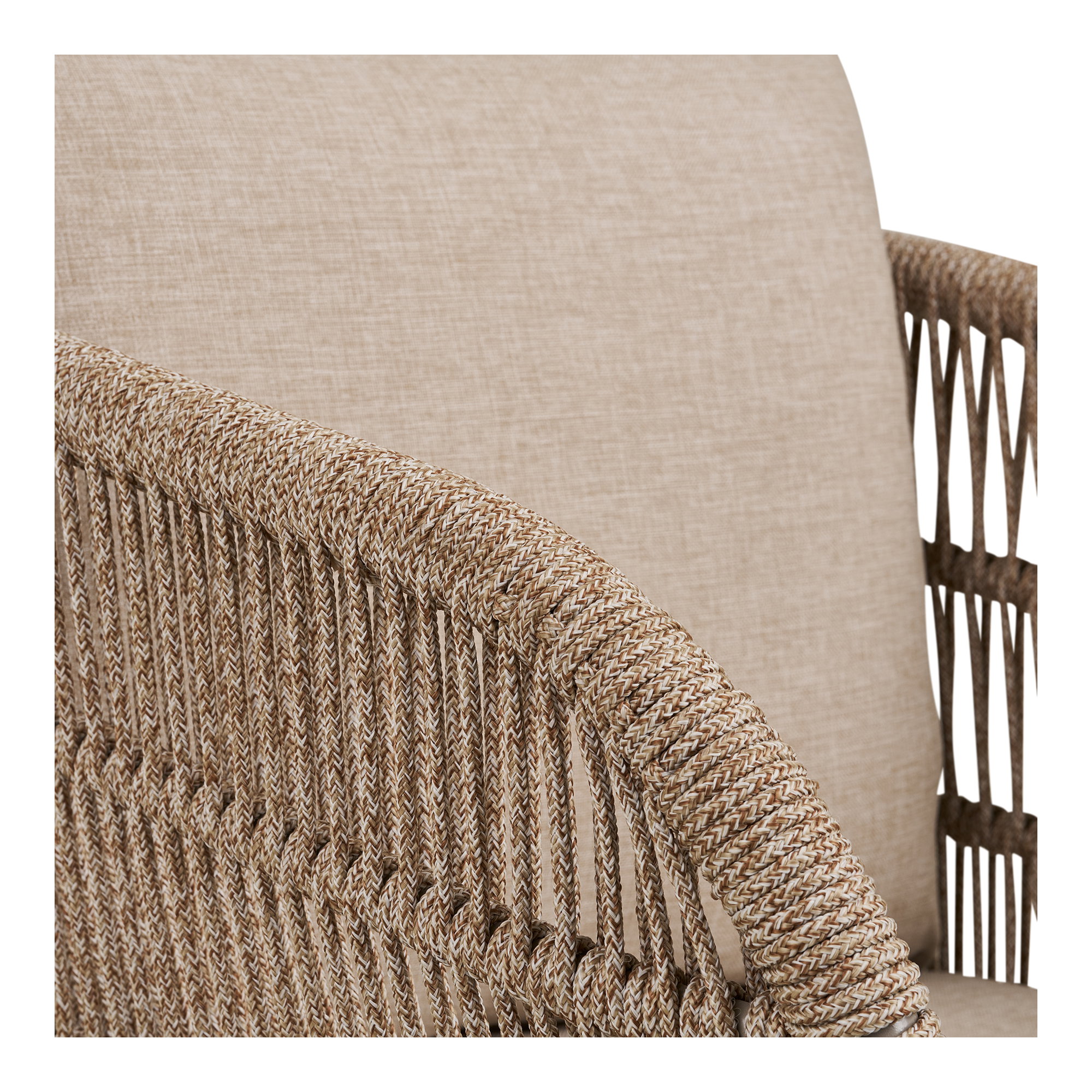 Terracina Spisebordsstol, akacie, beige, inkl. hynde – sæt af 2 - Billede 5