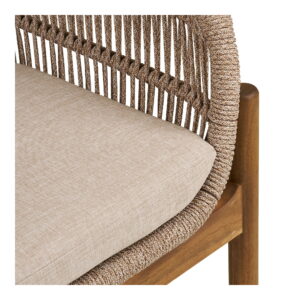 Terracina Spisebordsstol, akacie, beige, inkl. hynde – sæt af 2 - Billede 6