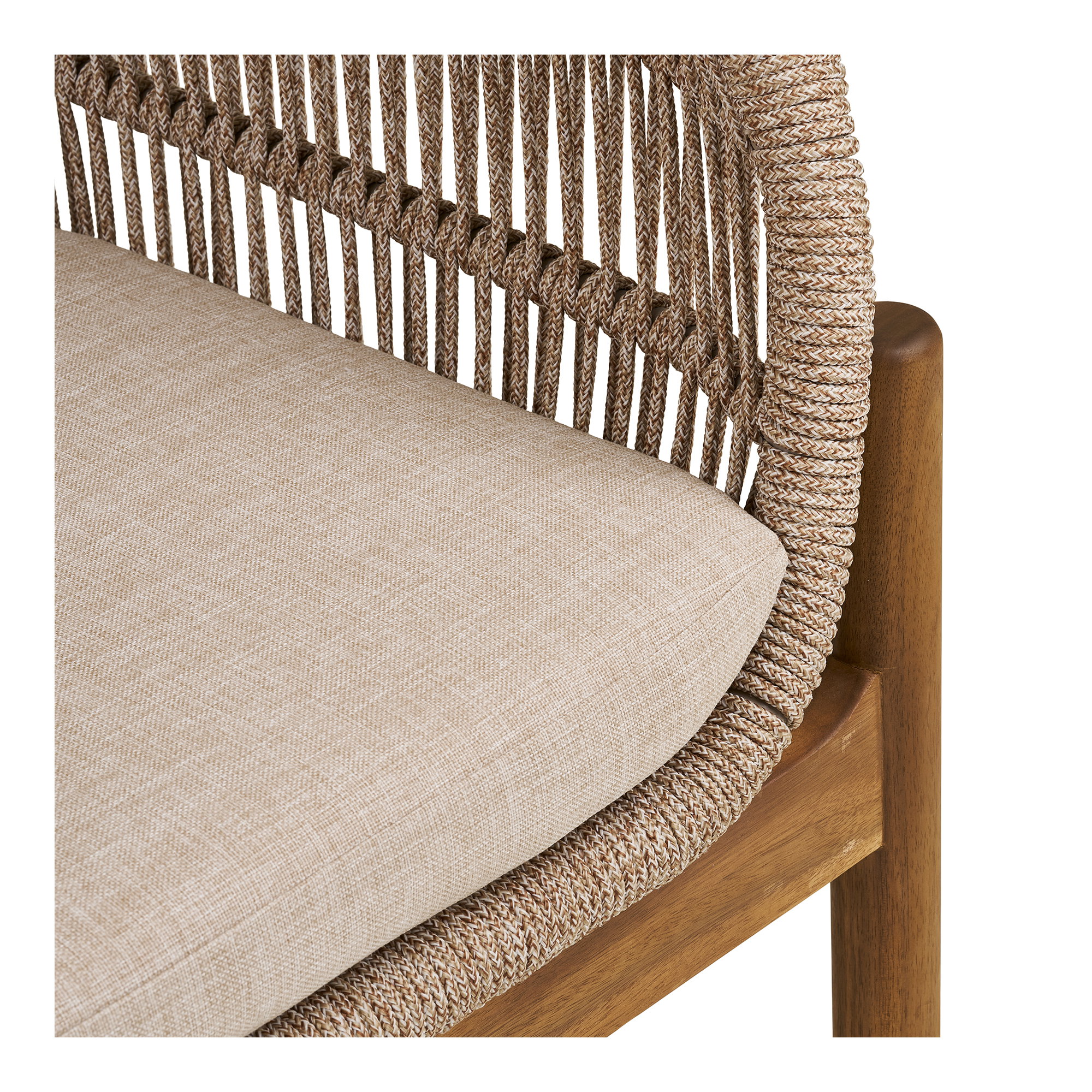 Terracina Spisebordsstol, akacie, beige, inkl. hynde – sæt af 2 - Billede 6
