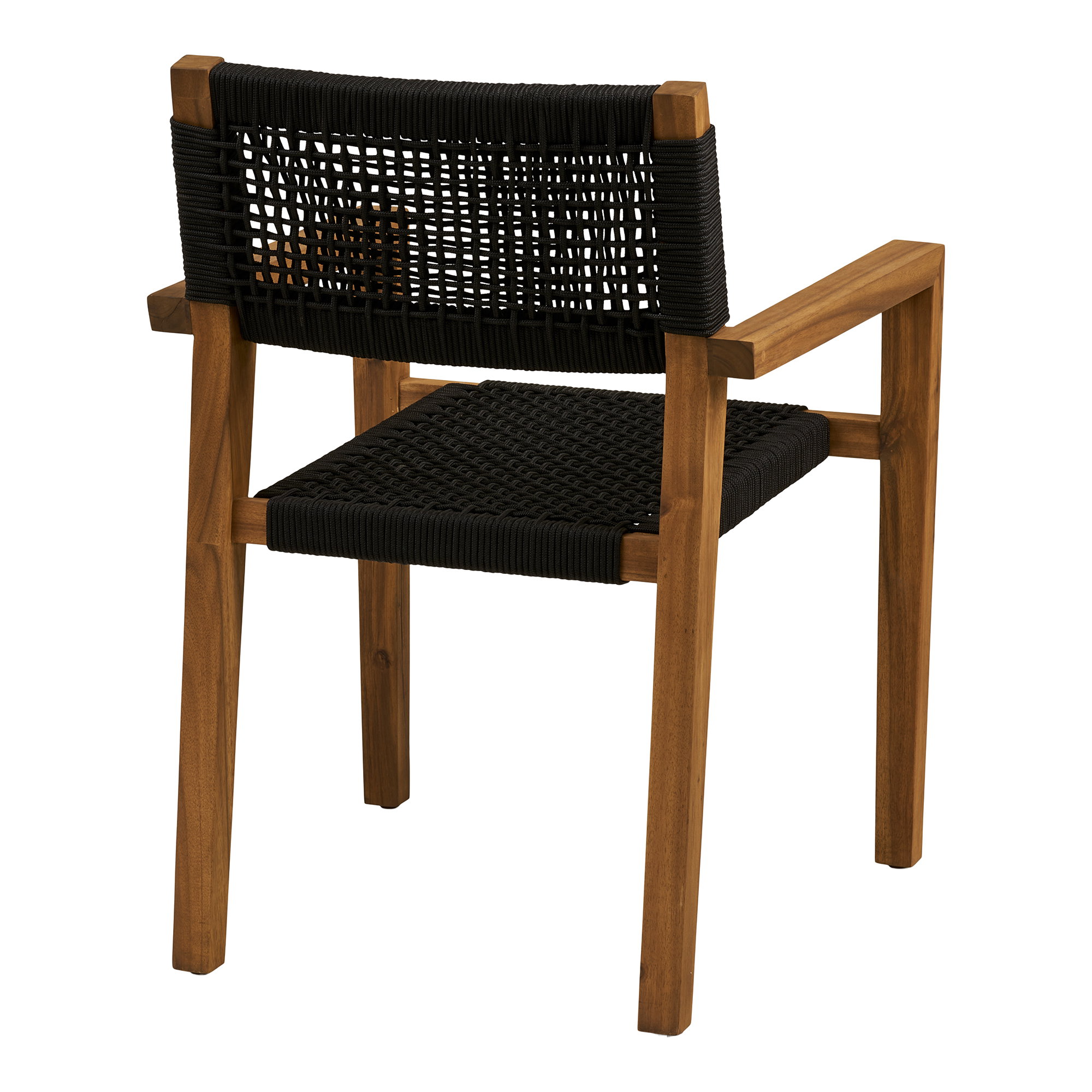 Anzio Spisebordsstol, akacie/polyester, sort/natur – sæt af 2 - Billede 4