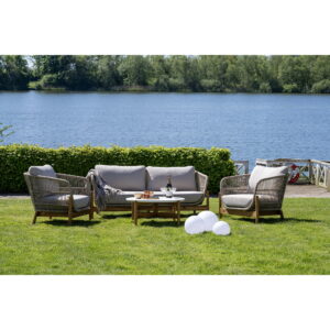 Terracina Loungesofa, akacie, beige, inkl. hynde - Billede 7
