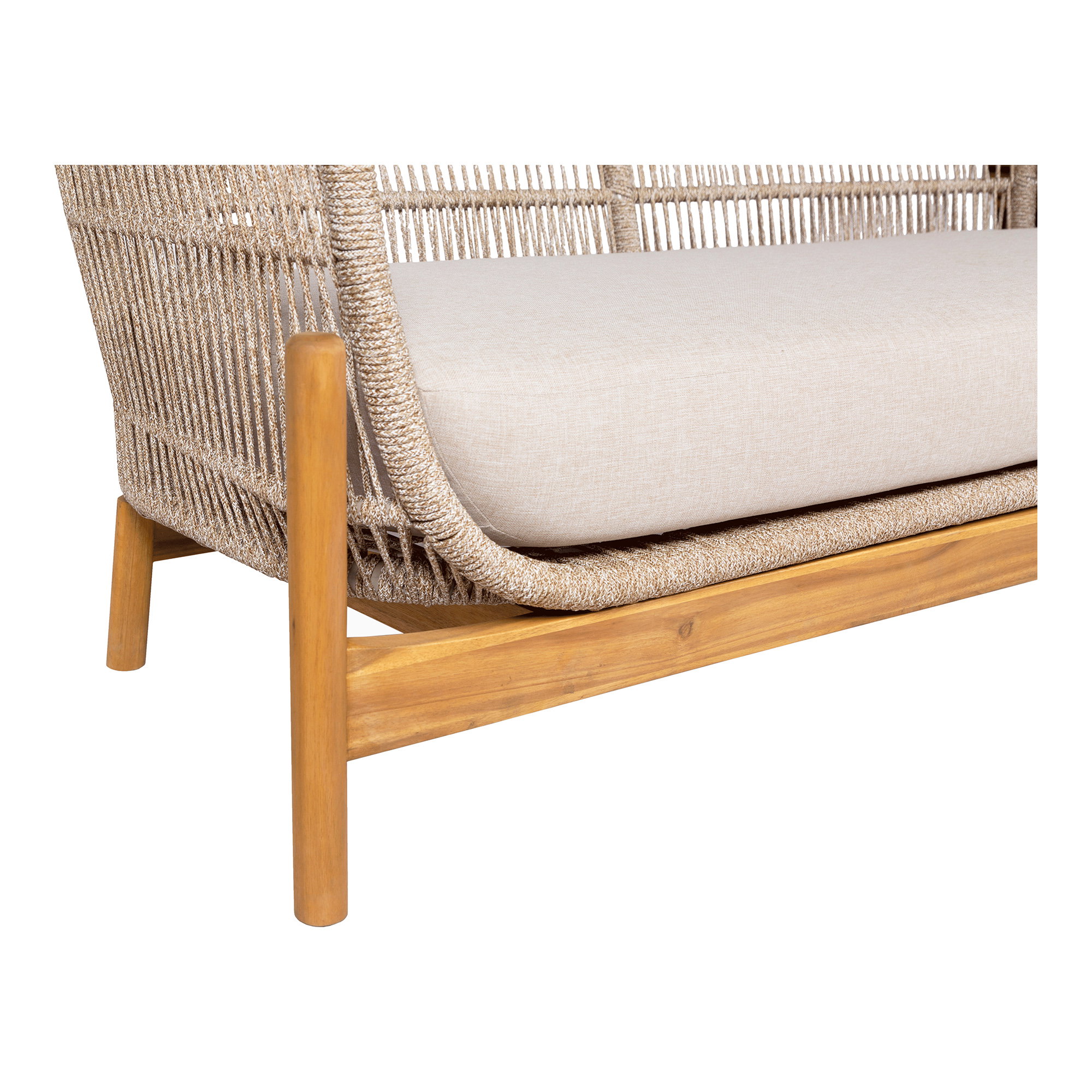 Terracina Loungesofa, akacie, beige, inkl. hynde - Billede 5