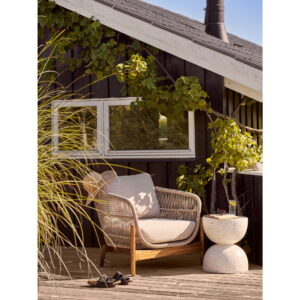Terracina Loungestol, akacie, beige, inkl. hynde - Billede 6