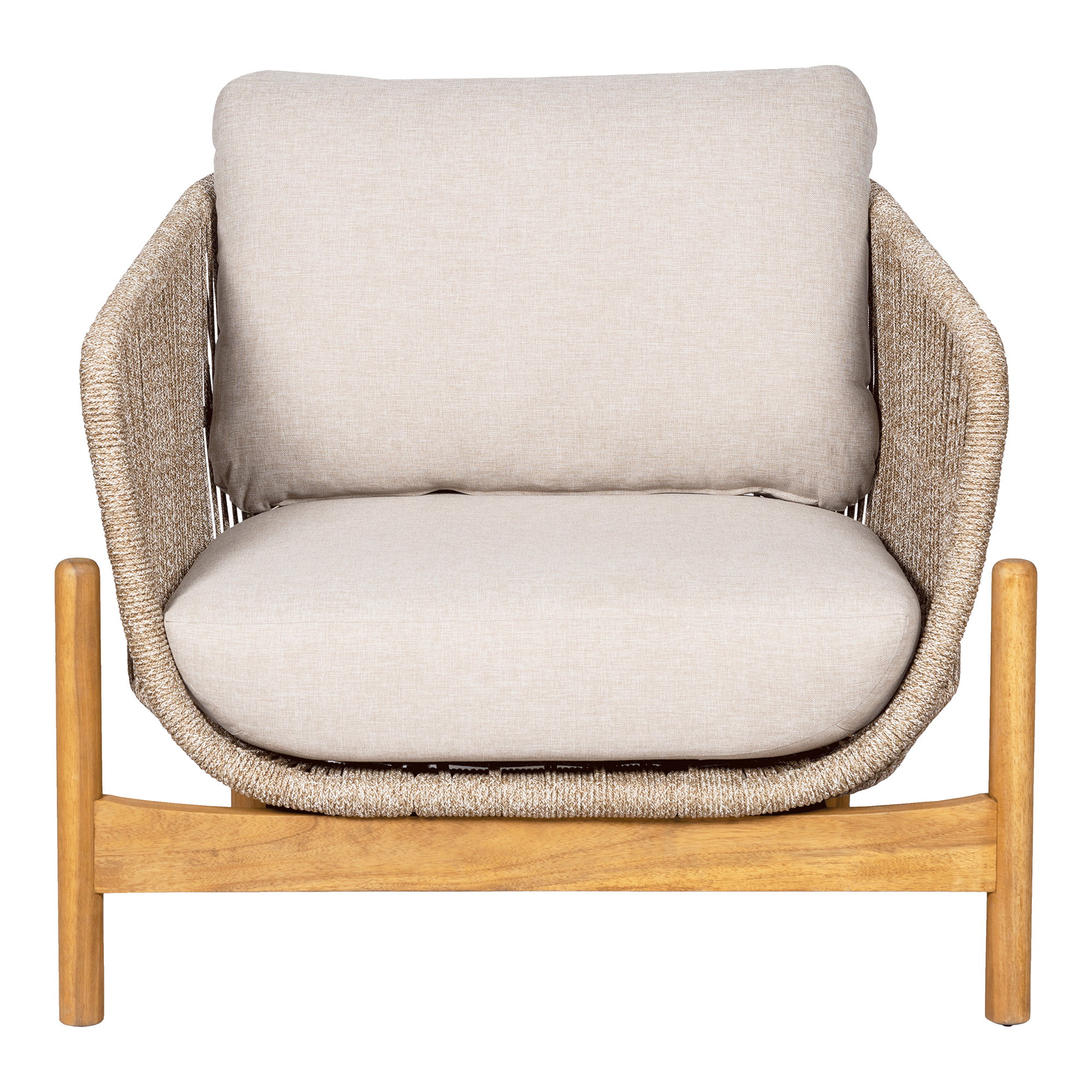 Terracina Loungestol, akacie, beige, inkl. hynde - Billede 2