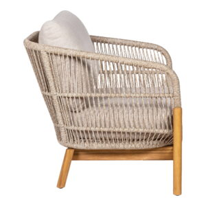 Terracina Loungestol, akacie, beige, inkl. hynde - Billede 3
