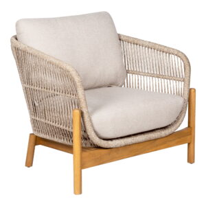 Terracina Loungestol, akacie, beige, inkl. hynde