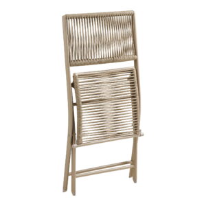Arcas Cafésæt, 2 stole og 1 bord, polyester/stål, taupe - Billede 6