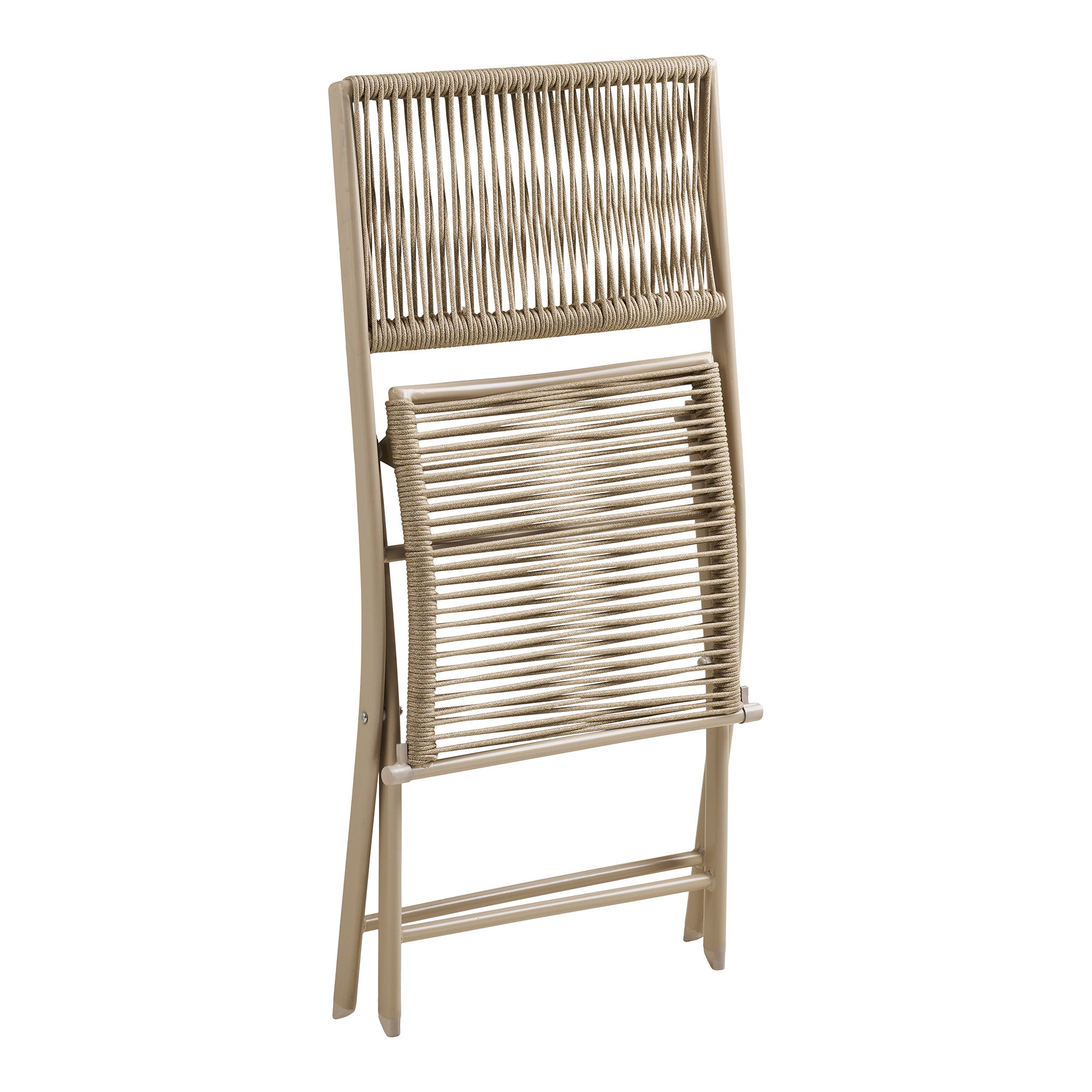 Arcas Cafésæt, 2 stole og 1 bord, polyester/stål, taupe - Billede 6