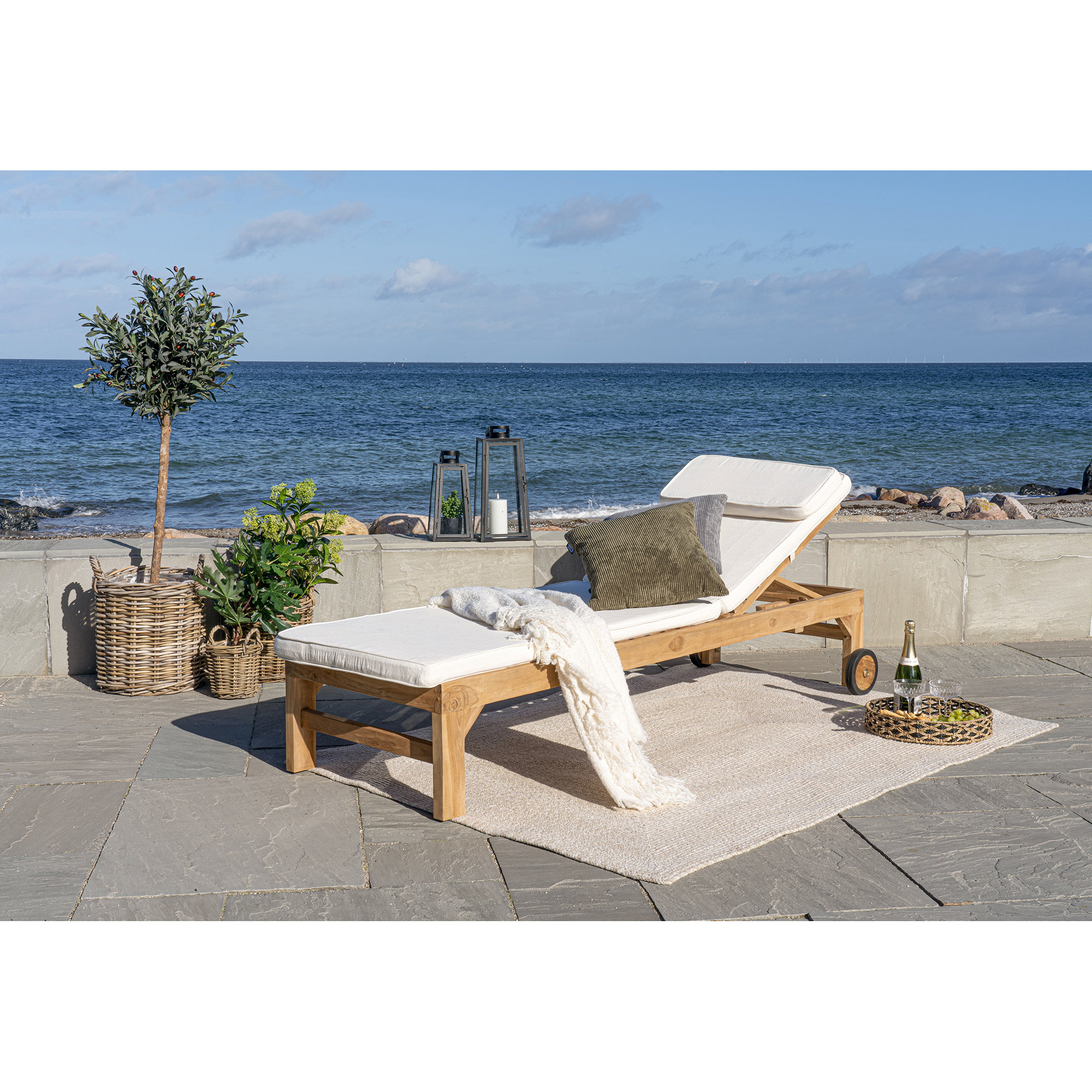 Andorra Solvogn, teak, natur - Billede 7