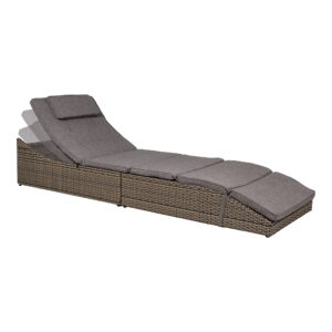 Split Solseng, polyrattan, kubu grå, inkl. hynde - Billede 3
