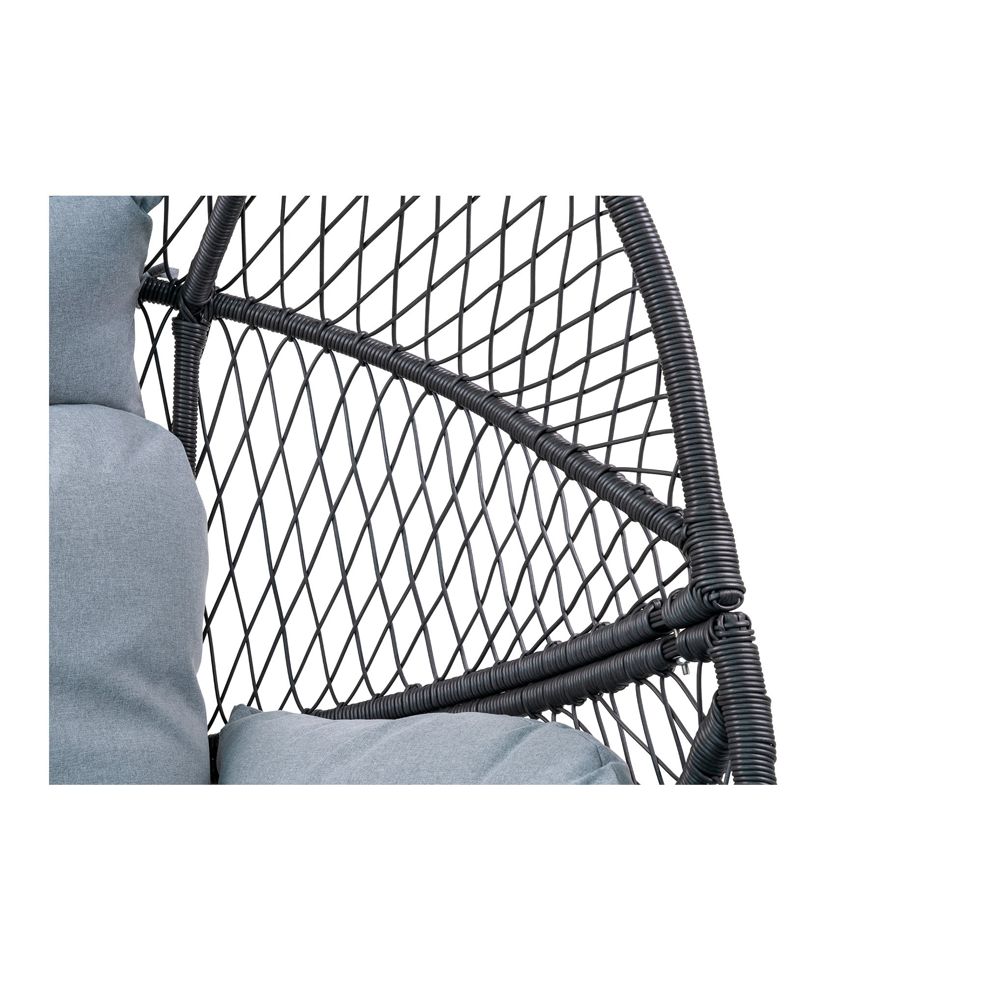 Rosario Loungestol, polyrattan, sort, inkl. hynder - Billede 5