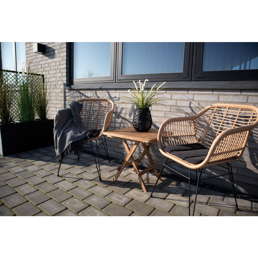 Bilbao Sidebord, teak, natur, 50x50x50 cm - Billede 7