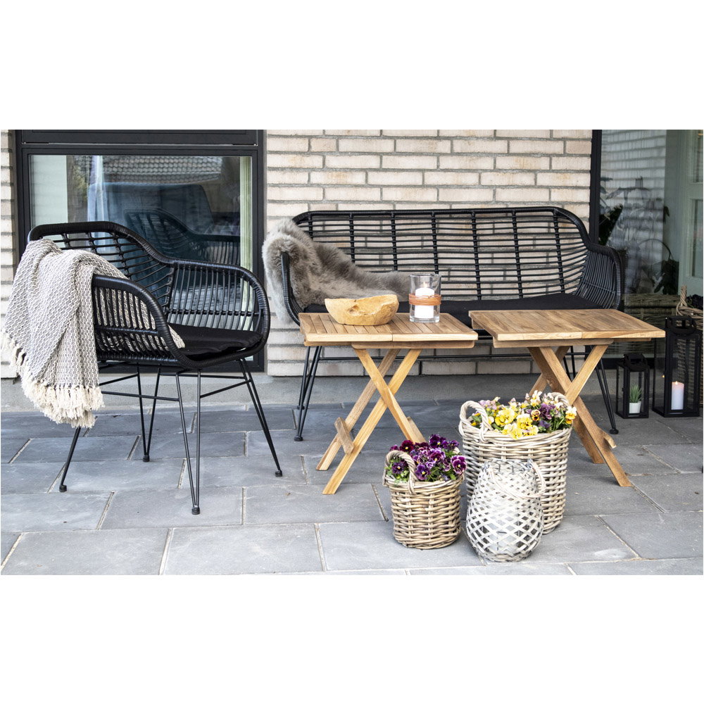 Bilbao Sidebord, teak, natur, 50x50x50 cm - Billede 9